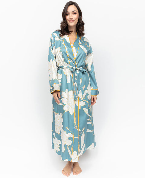 Greenwich Floral Print Long Dressing Gown