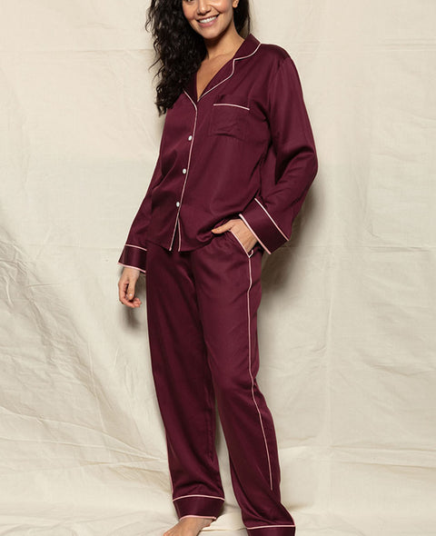 burgundy pyjama set