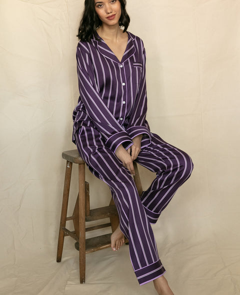 printed stripe pyjama set