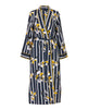 Knightsbridge Floral Stripe Print Long Dressing Gown