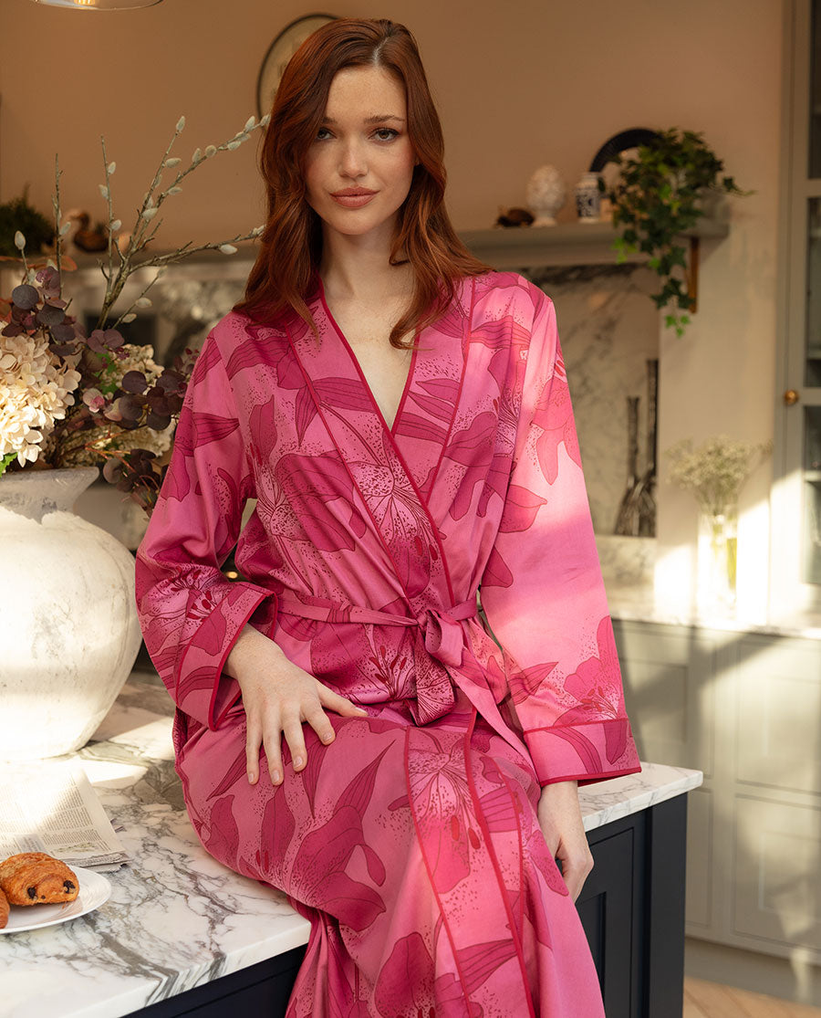 Covent Garden Floral Print Long Women's Dressing Gowns Fable