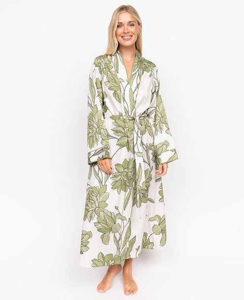 Chiswick Floral Print Long Dressing Gown