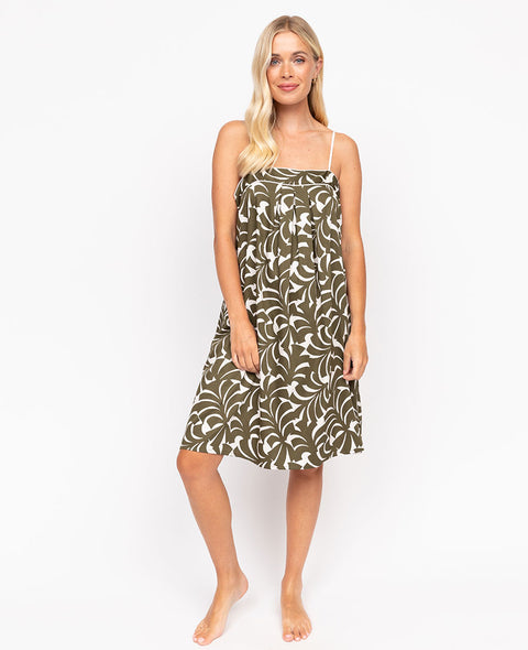 Chiswick Abstract Palm Print Short Nightdress