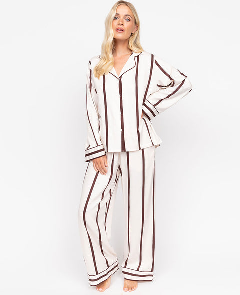 Battersea Printed Stripe Wide Leg Pyjama Set