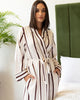 Battersea Printed Stripe Long Dressing Gown