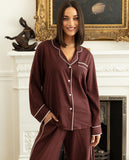 Battersea Chocolate Wide Leg Pyjama Set