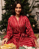 Shoreditch Printed Stripe Long Dressing Gown
