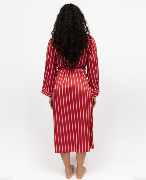Shoreditch Printed Stripe Long Dressing Gown