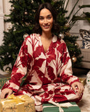 Shoreditch Leaf Print Wide Leg Pyjama Set