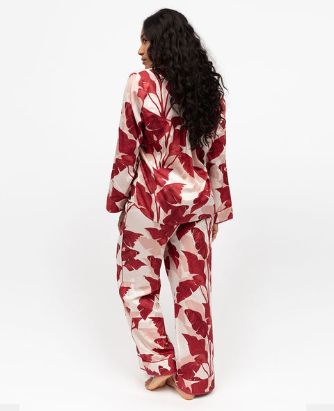 Shoreditch Leaf Print Wide Leg Pyjama Set