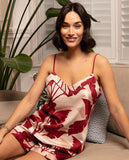 Shoreditch Leaf Print Cami and Shorts Set