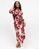 Shoreditch Leaf Print Long Dressing Gown