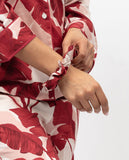 Shoreditch Leaf Print Scrunchie