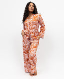 Camden Palm Print Wide Leg Pyjama Set
