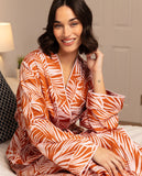 Camden Palm Print Long Dressing Gown