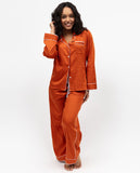 Camden Burnt Orange Wide Leg Pyjama Set