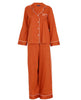 Camden Burnt Orange Wide Leg Pyjama Set