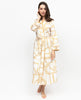 Victoria Geo Print Long Dressing Gown