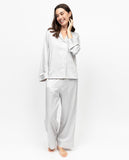 Victoria Silver Grey Wide Leg Pyjama Set