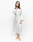 Victoria Silver Grey Long Dressing Gown
