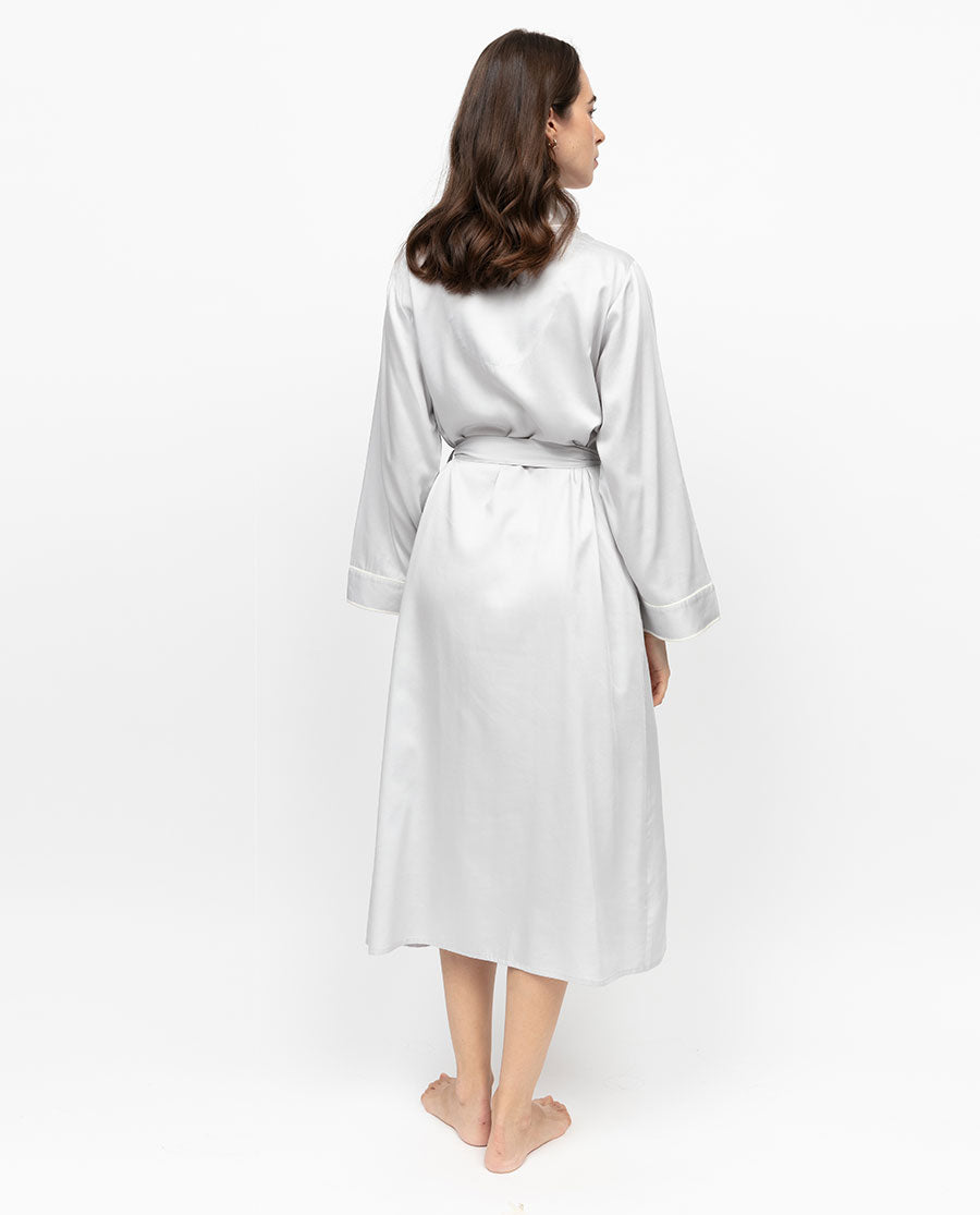 Victoria Silver Grey Long Dressing Gown Victoria Silver Grey Long Dressing Gown