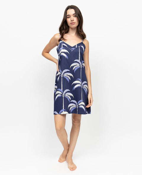 Chancery Palm Print Short Nightdress