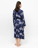 Chancery Palm Print Long Dressing Gown
