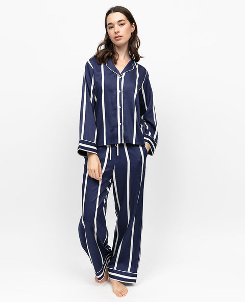 Chancery Printed Stripe Wide Leg Pyjama Set