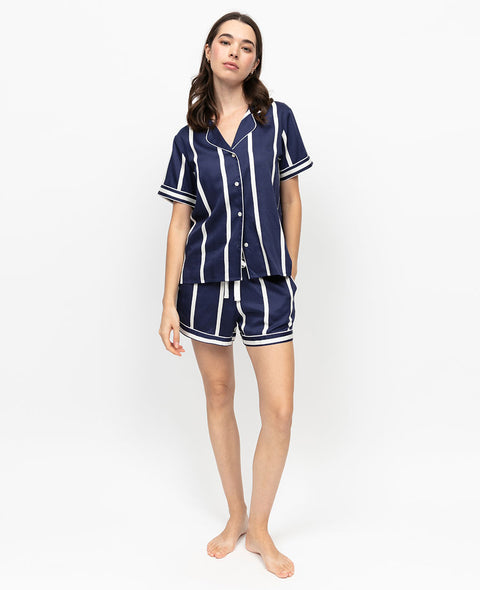 Chancery Printed Stripe Shorty Set