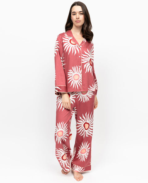 Rosebery Sun Print Wide Leg Pyjama Set