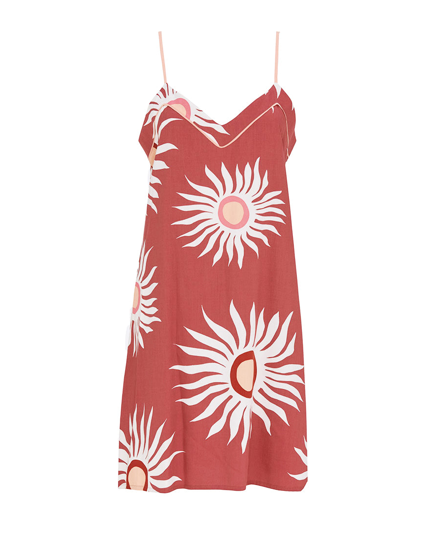 Rosebery Sun Print Short Nightdress - Fable and Eve Rosebery Sun Print Short Nightdress - Fable and Eve