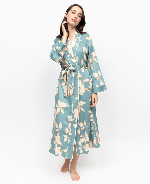 Somerset Floral Print Long Dressing Gown