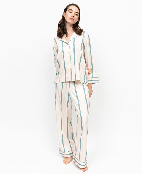 Somerset Printed Stripe Wide Leg Pyjama Set