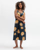 Sapphire Leaf Print Long Nightdress
