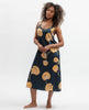 Sapphire Leaf Print Long Nightdress