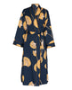 Sapphire Leaf Print Long Dressing Gown