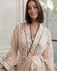 Sapphire Parisian Chic Print Long Dressing Gown