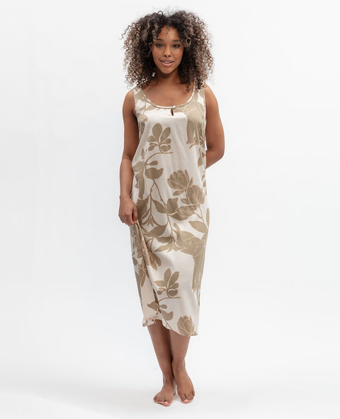 Amber Elephant Print Long Nightdress