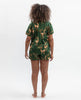 Emerald Prancing Deer Print Shorty Set