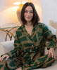 Emerald Geo Print Wide Leg Pyjama Set