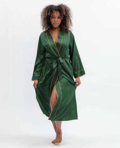 Emerald Green Long Dressing Gown