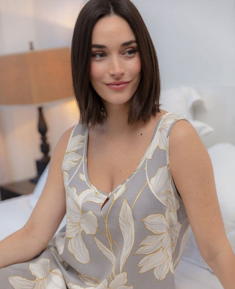 Victoria Floral Print Long Nightdress
