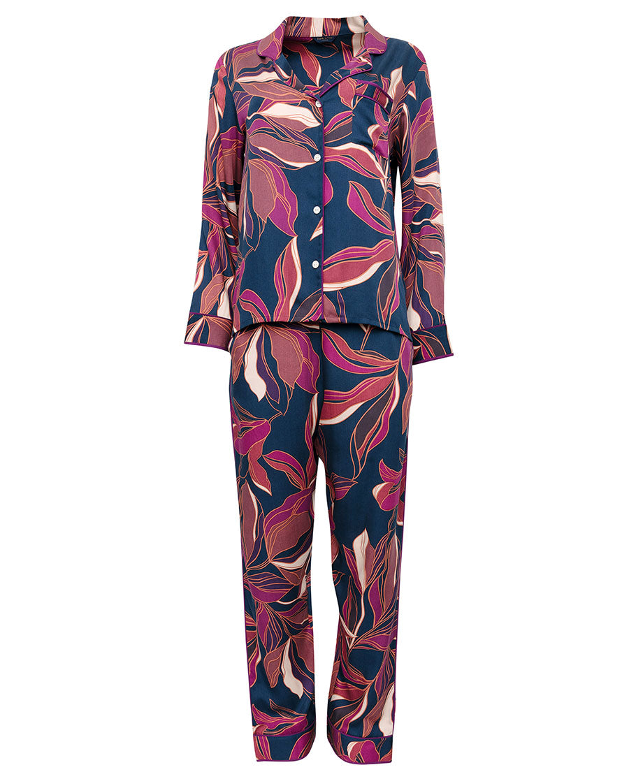 Southbank Leaf Print Pyjama Set