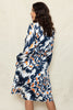 abstract print short dressing gown