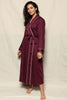 Piccadilly Burgundy Long Dressing Gown