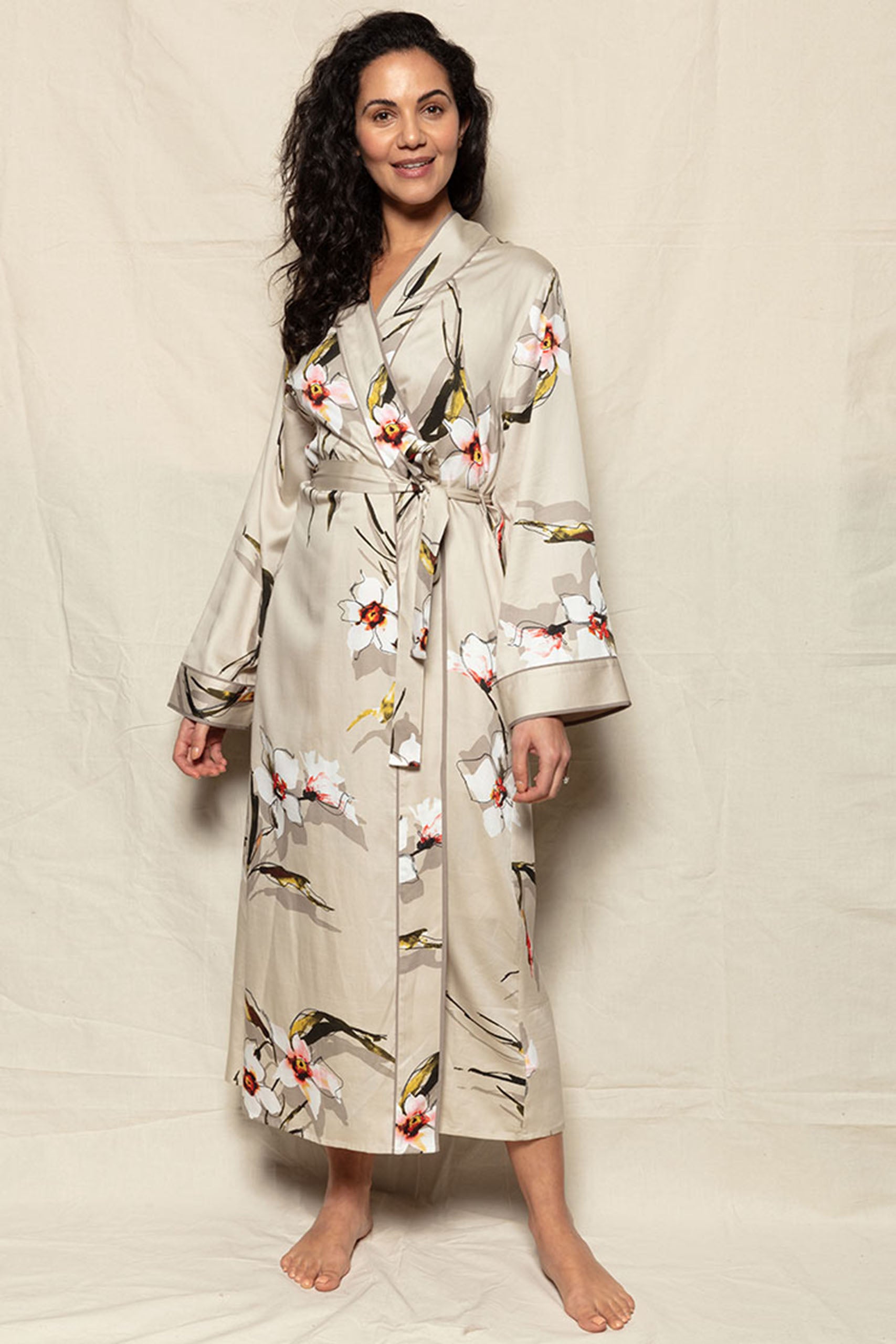 long floral cotton dressing gown Ladies Dressing Gowns bluebelleandco