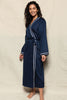 Notting Hill Navy Long Dressing Gown