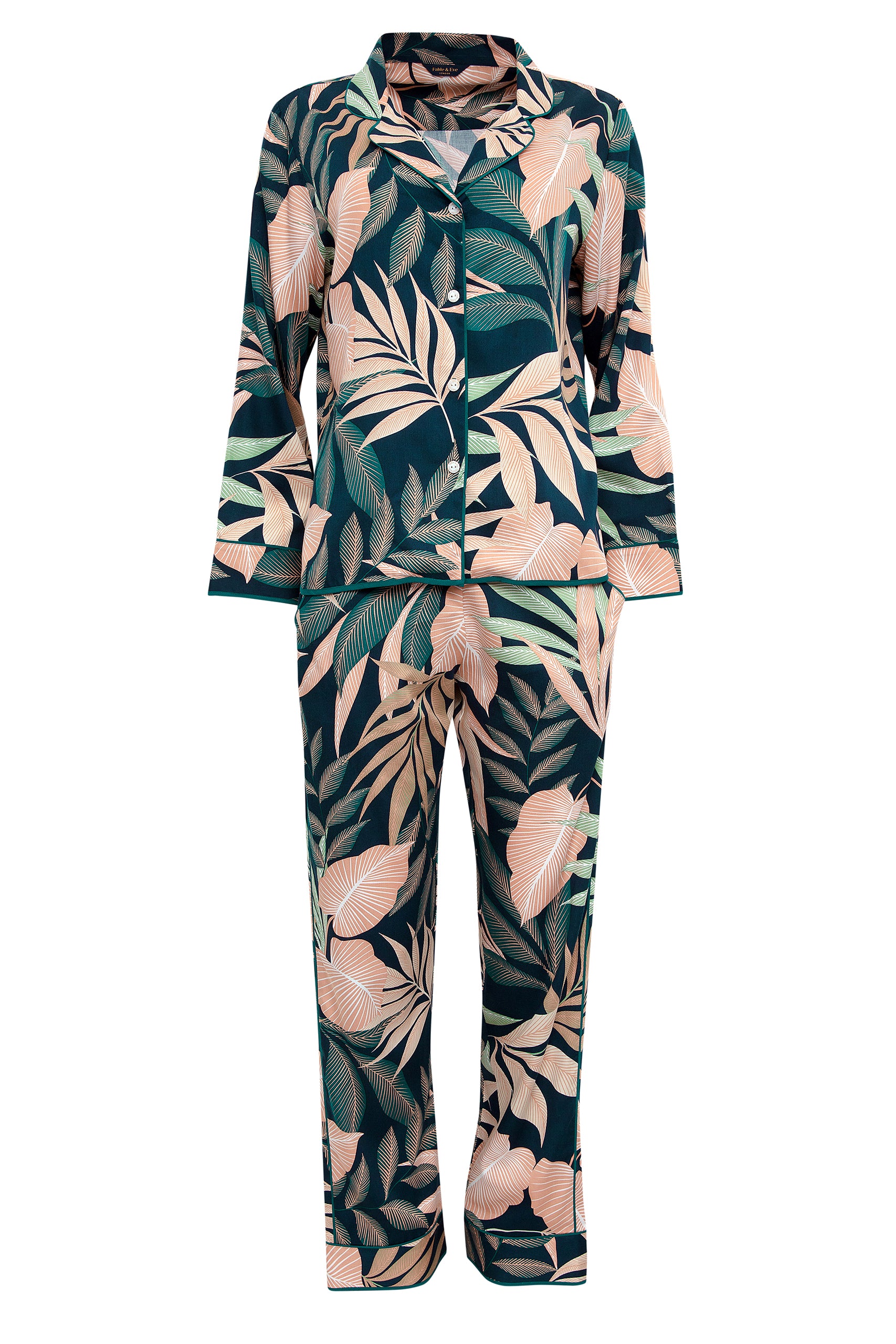 leaf print pyjama set