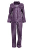 Bedrucktes Wimbledon-Pyjama-Set mit Streifen