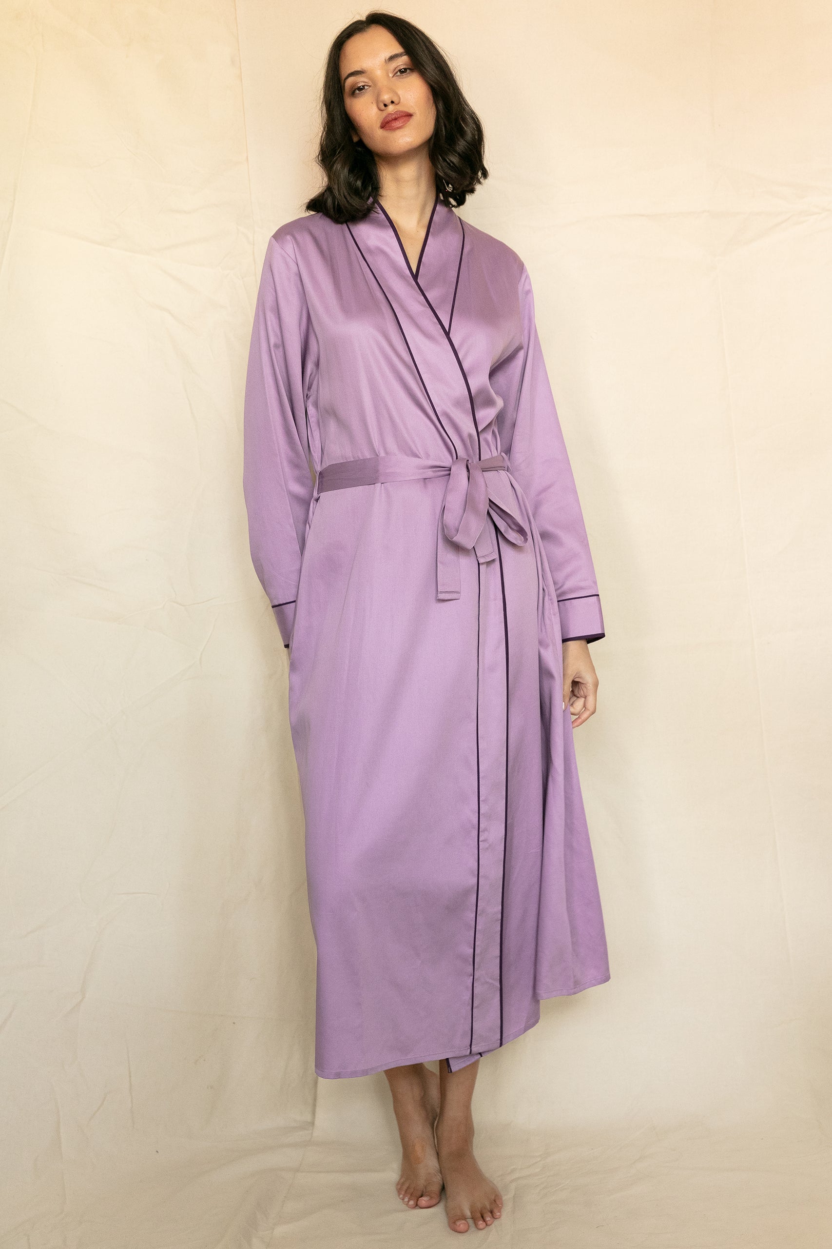 Viola Jersey Long Dressing Gown | Nightwear - Cyberjammies